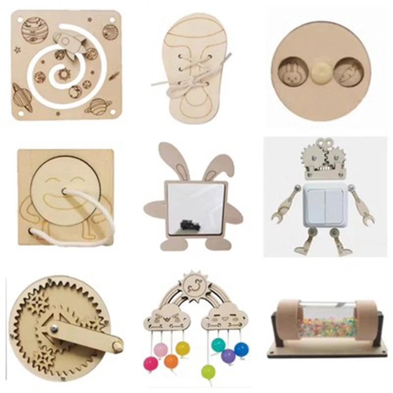 Montessori Busy Board DIY Wood - Montessori Wooden Busy Board Toddler 评论和价格