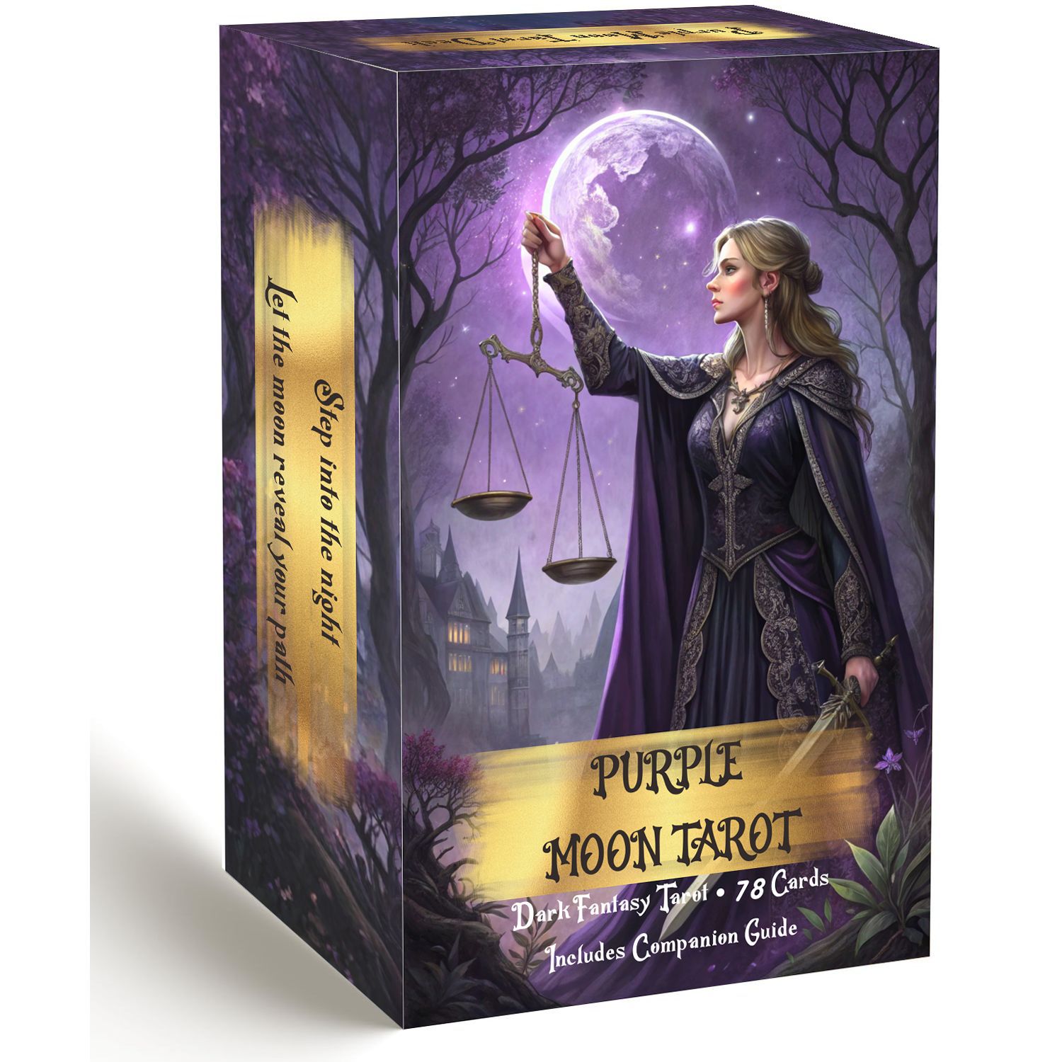Purple Moon Tarot Cards Deck w - Tarot Cards Deck With Guidebook 评论和价格