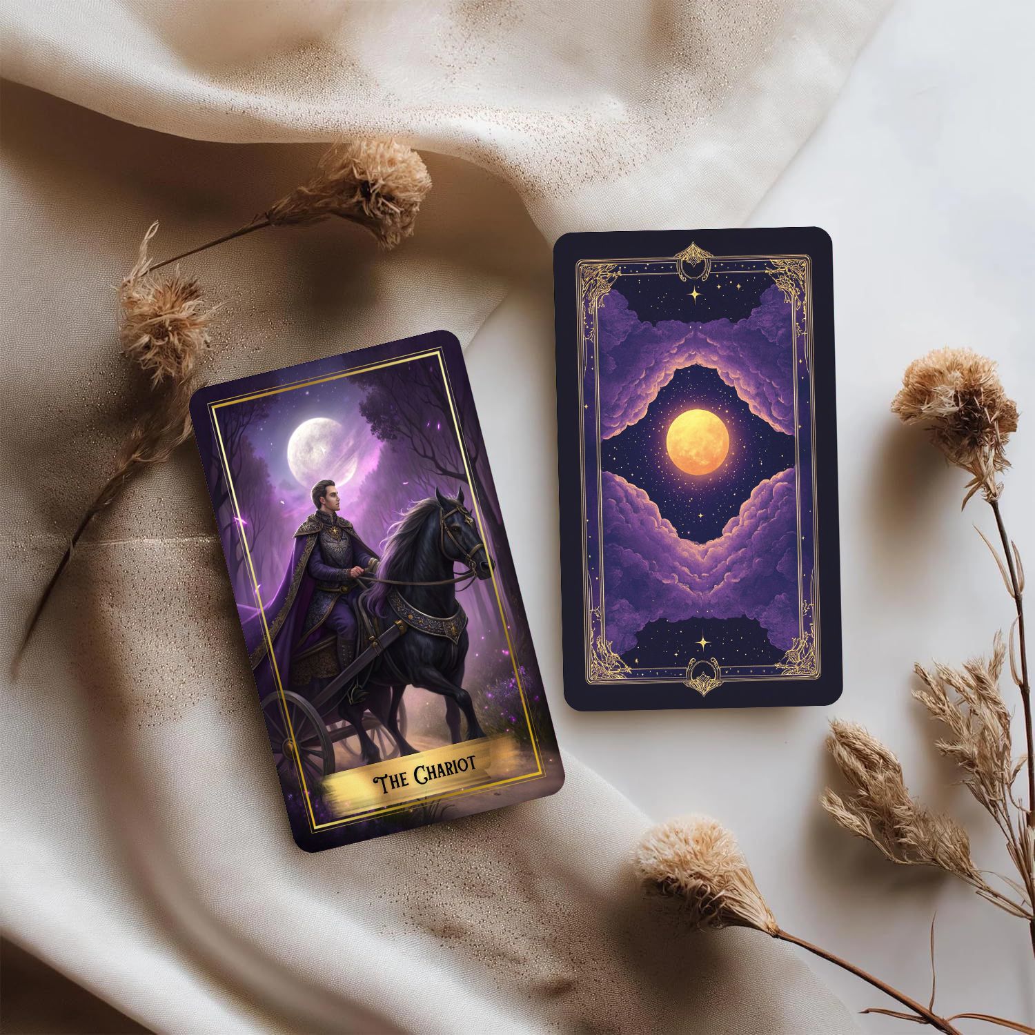 Purple Moon Tarot Cards Deck w - Tarot Cards Deck With Guidebook 评论和价格